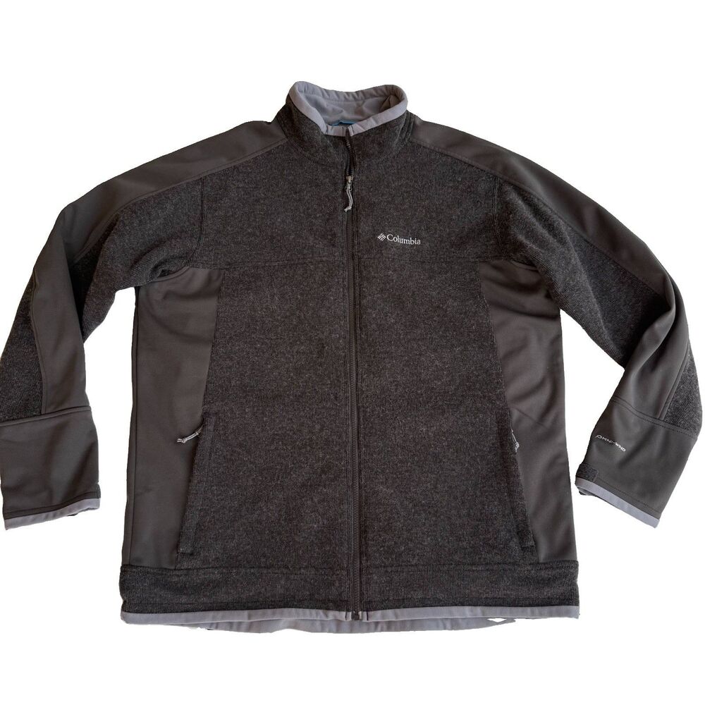 Men's XLT Columbia Titanium Thermal Comfort Omni-Heat Wool Blend Full Zip Jacket